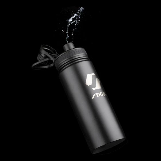 Table Tennis Accessories: Stiga Steel Black Water Bottle 550ml - Image 2