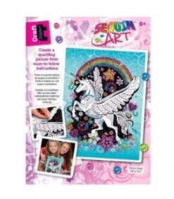 Sequin Art – Winged Unicorn – Craft Teen