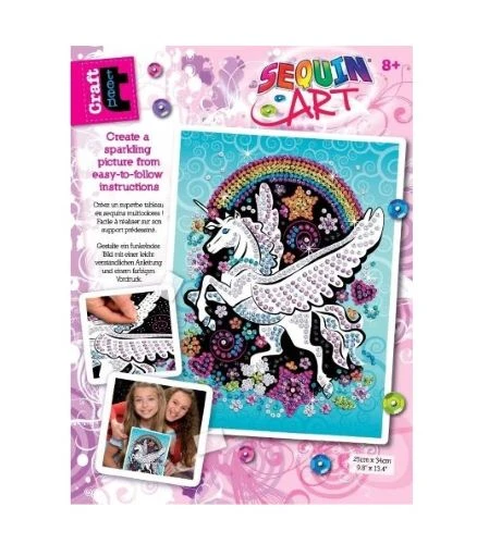 Sequin Art – Winged Unicorn – Craft Teen